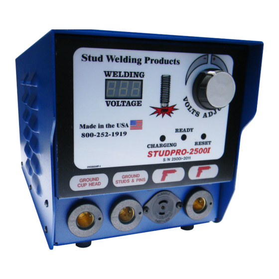 stud welding products StudPro 2500i Operation Manual