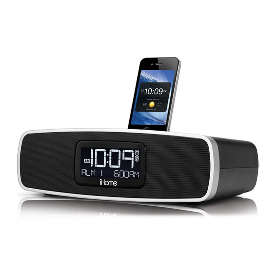iHome IA90 Alarm Clock Radio Manuals