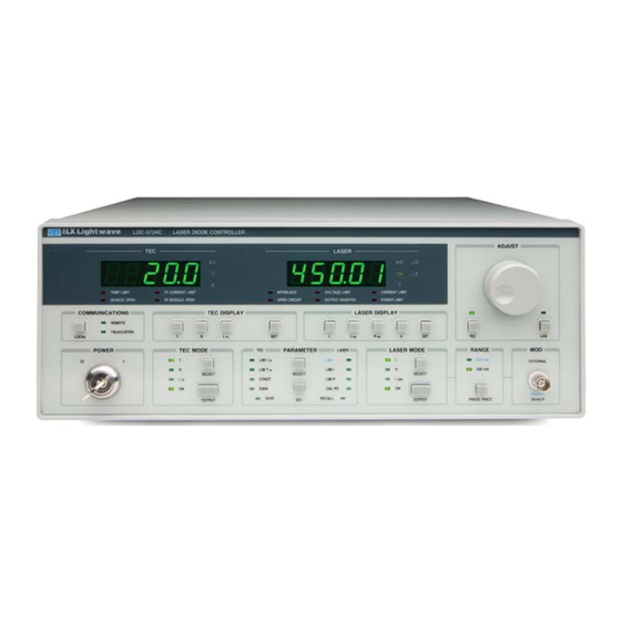 User Manuals: ILX Lightwave LDC-3700C Series Controller