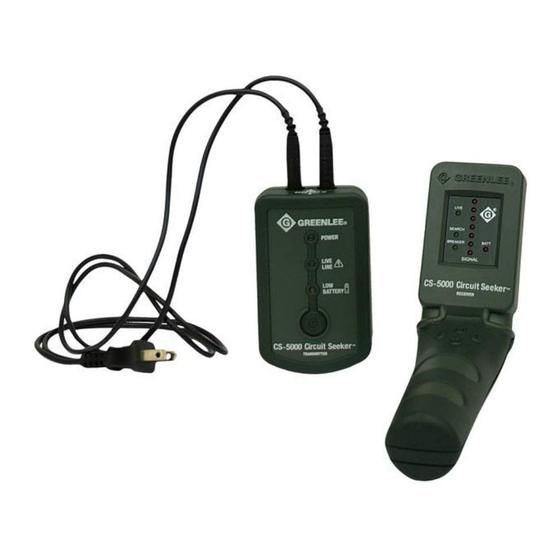 Greenlee CS-5000 Instruction Manual
