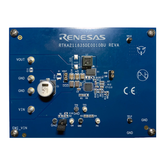 Renesas RTKA211835DE0010BU Manual