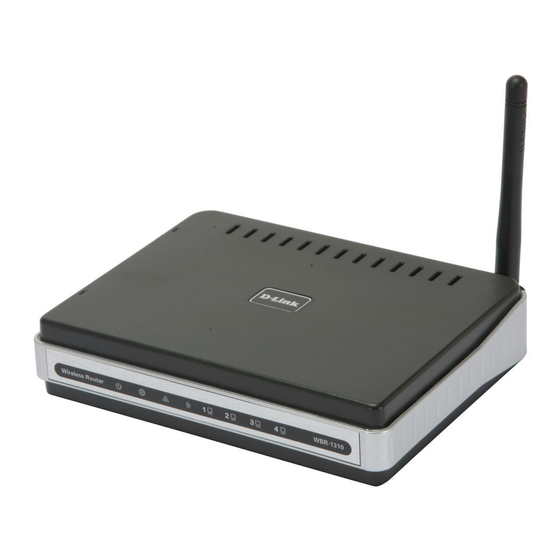D-link WBR-1310 - Wireless G Router Manuals
