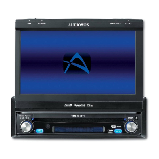 Audiovox VME 9314TS Manual