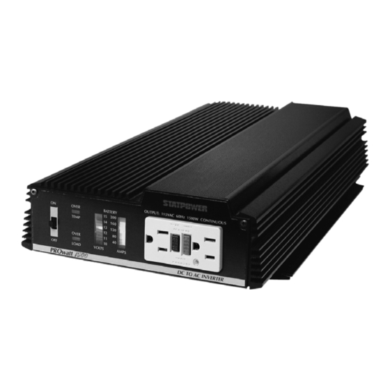 Statpower PROwatt 1500/12 volt Manuals