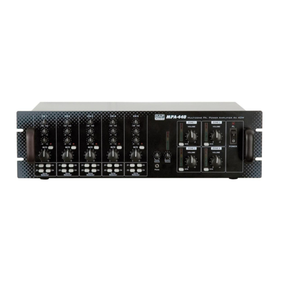DAPAudio MPA-440 Product Manual