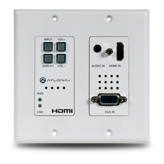 Atlona AT-HDVS-200-TX-WP Installation Manual