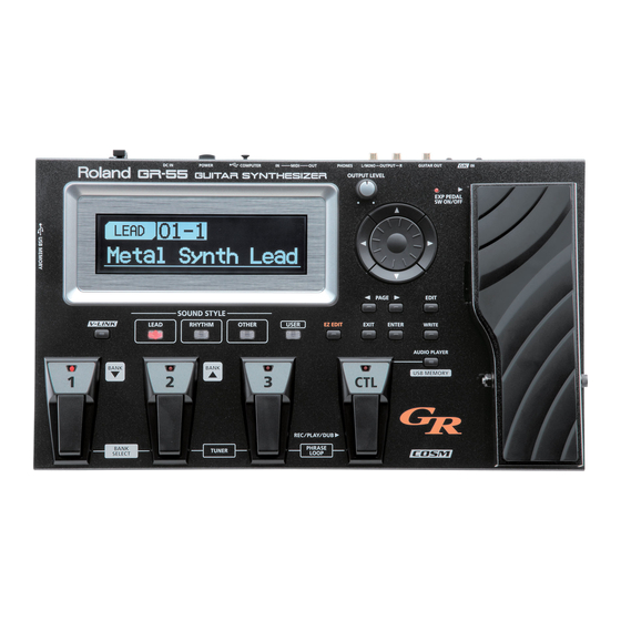 Roland GR-55 Quick Start Manual