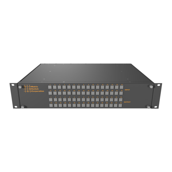 Matrix Switch Corporation MSC-XA3232L Product Manual
