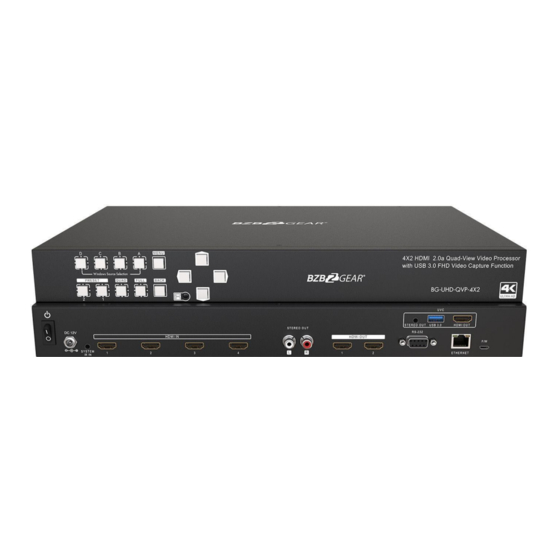 BZB Gear BG-UHD-QVP-4X2 User Manual