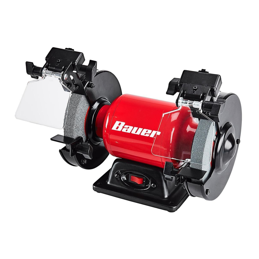 Bauer 201521E-B, 57286 - 6 in. Bench Grinder with LED Lights Manual