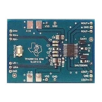 Texas Instruments TPA2001D2 User Manual
