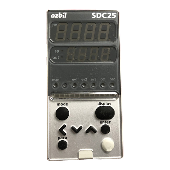 Azbil C25 Quick Reference Manual