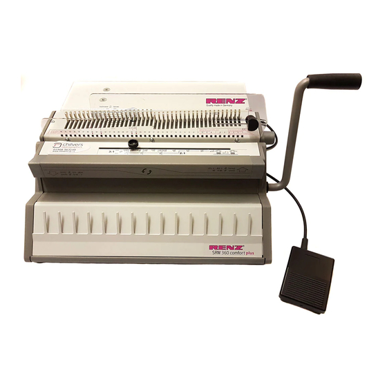 Renz SRW 360 comfortplus Assembly Instruction Manual