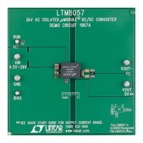 Linear Technology LTM8057 Demo Manual