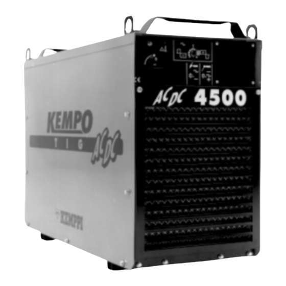 Kemppi KEMPOTIG 4500 AC/DC Operating Instructions Manual