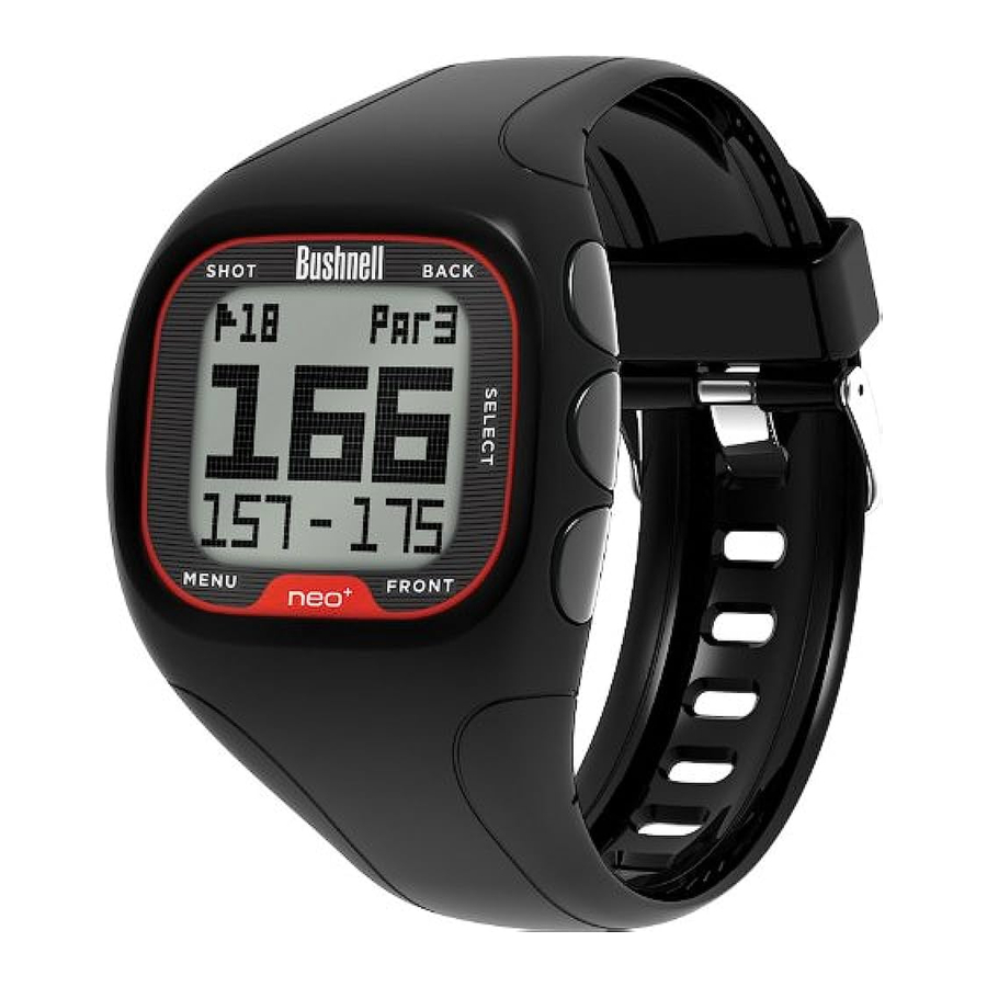 Bushnell Neo+ Watch - GPS Rangefinder Watch Manual | ManualsLib