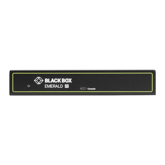 Black Box EMERALD PE DUAL-HEAD Quick Start Manual