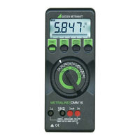 Gossen MetraWatt METRALINE DMM16 Operating Instructions Manual