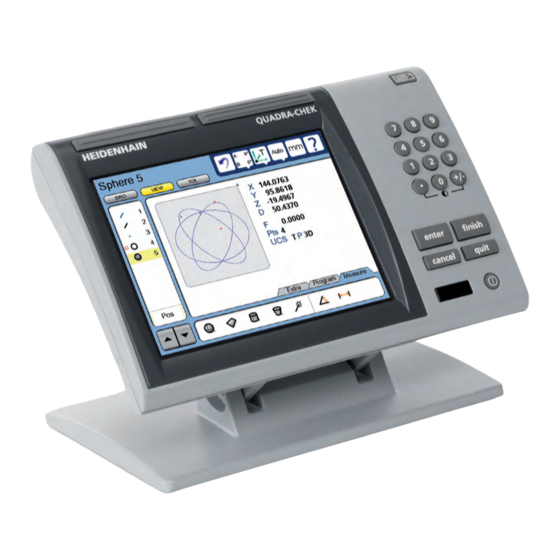 HEIDENHAIN ND 1400 QUADRA-CHEK Quick Reference Manual