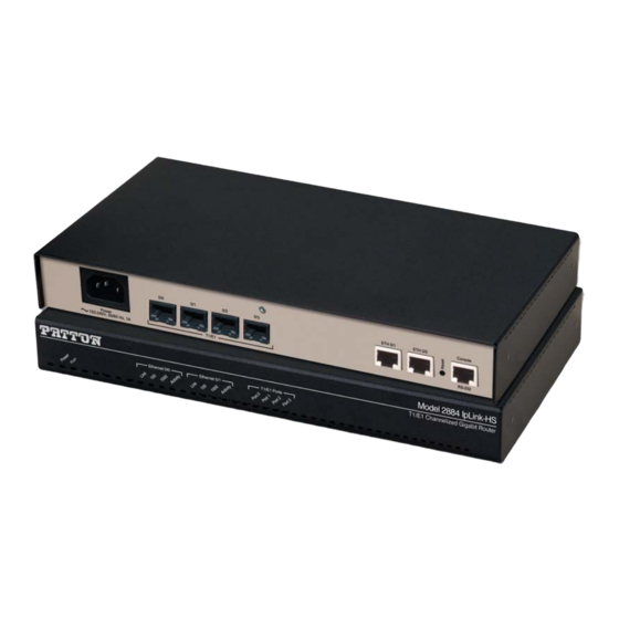 Patton electronics IPLink 2884 Quick Start Manual