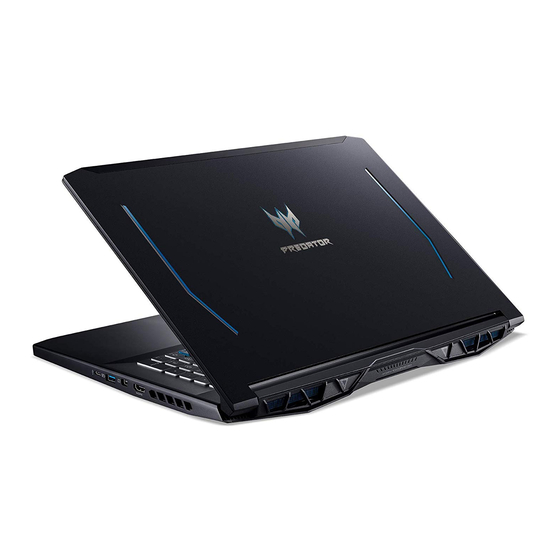 Acer Predator Helios 500 Gaming Laptop Manuals