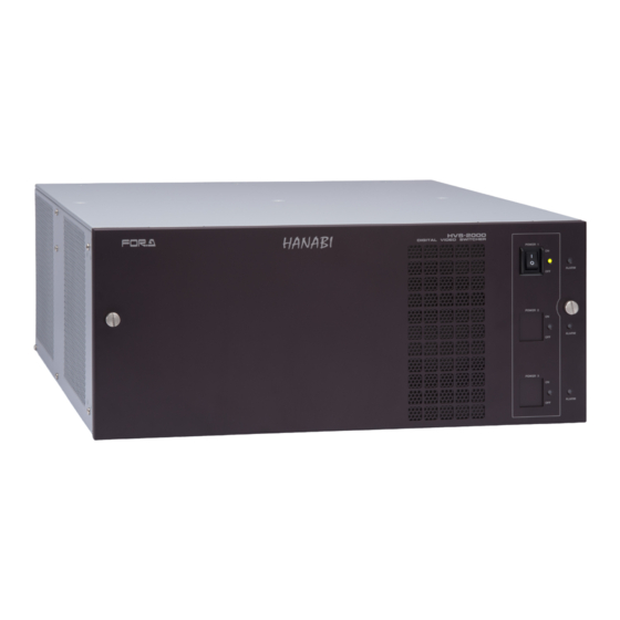 FOR-A HVS-2000-2SI Installation Manual
