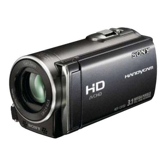SONY Handycam DCR-SX73E Video Camera Manuals