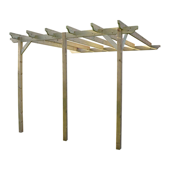 Rutland County Garden Furniture Wall Mounted Pergola Assembly Instructions Manual