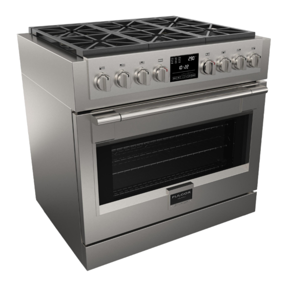 User Manuals: Fulgor Milano SOFIA PRO GAS Range Drawer