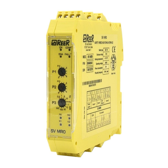 Reer SV MR0 Quick Start Manual