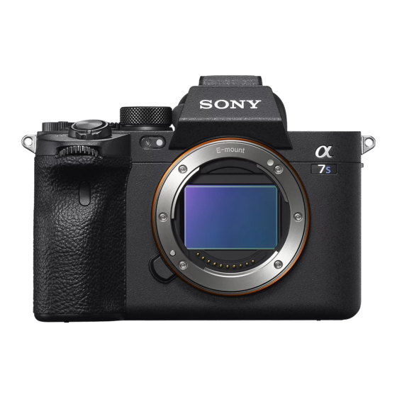 Sony a7SIII Operating Instructions Manual