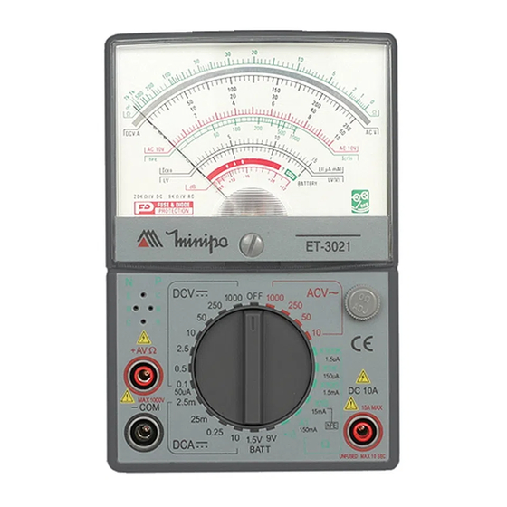 Minipa ET-3021 Instruction Manual