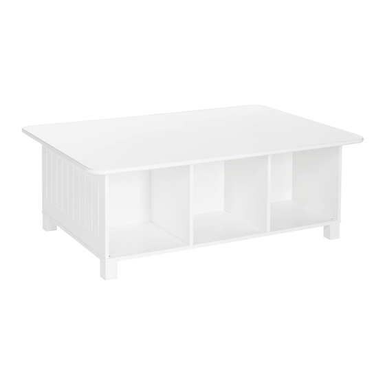 RiverRidge Kids 6 Cubby Storage Activity Table Assembly Instructions Manual