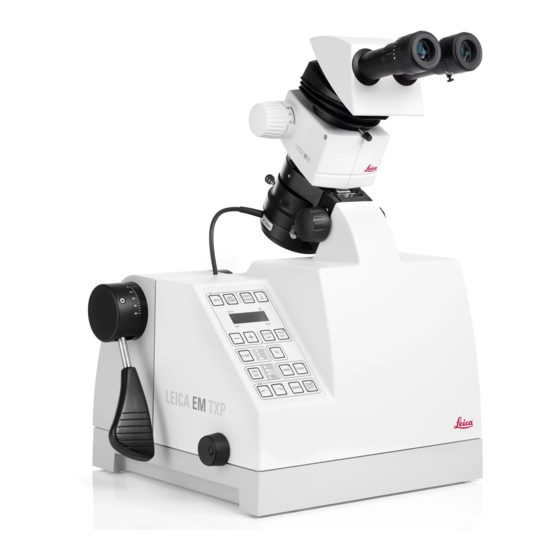 Leica EM TXP Operating Manual