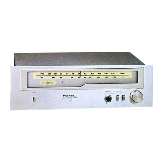 Rotel RT-425 Owner's Manual