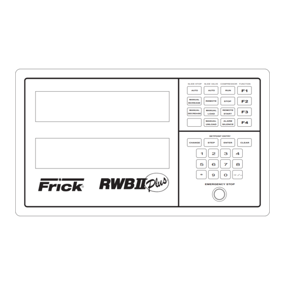 Frick RWB II Plus Operation & Maintenance Manual