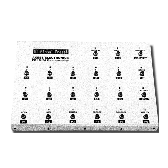 AXESS ELECTRONICS FX1 User Manual