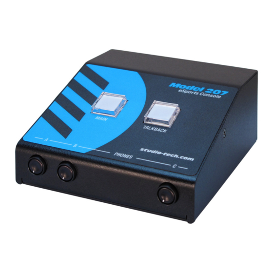 Studio Technologies 207 User Manual