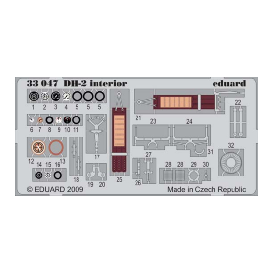 Eduard Zoom DH-2 interior Assembly Instructions