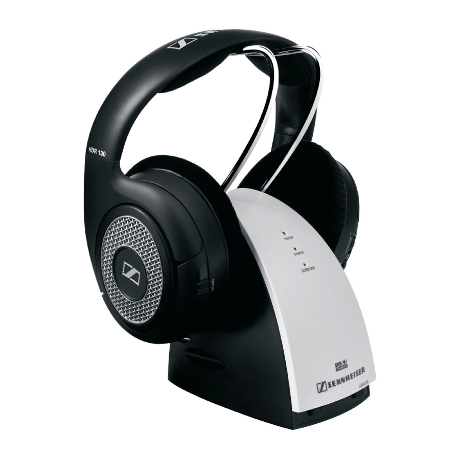 Sennheiser RS 130 - Wireless Headphones Manual