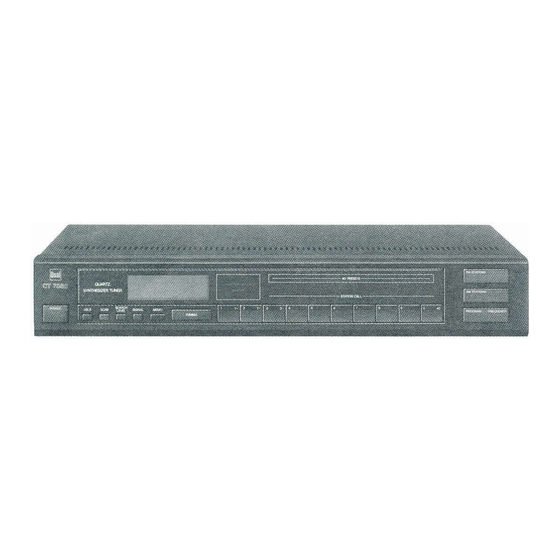 Dual CT 7050 Service Manual