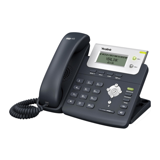 Yealink T20P Quick Reference
