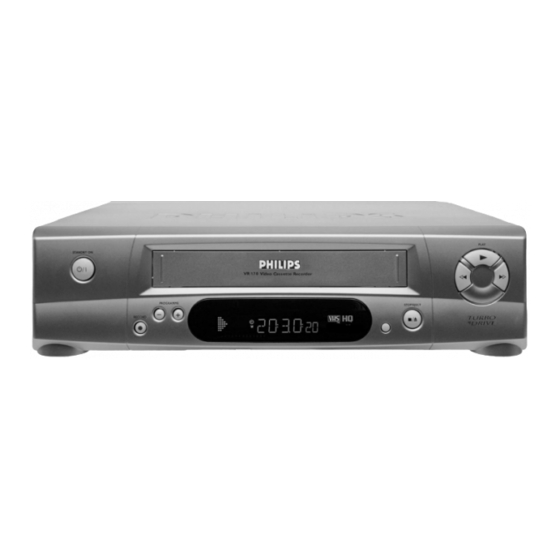 Philips VCR VR 170/07 Manuals