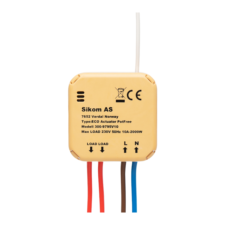 SiKom ECO Actuator PotFree Installation Manual