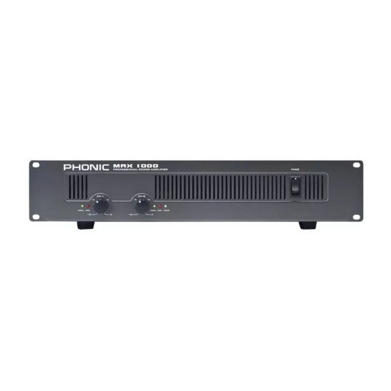 Phonic MAX 1000 User Manual