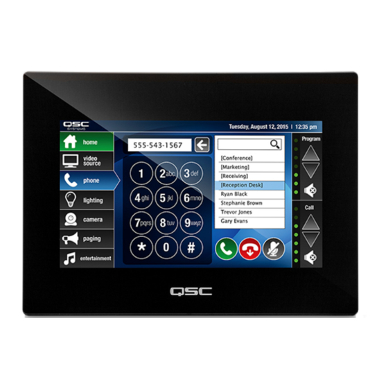 QSC Q-SYS TSC-8-BK User Manual