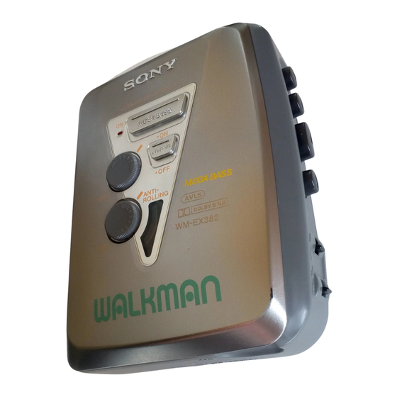 Sony Walkman WM-EX382 Operating Instructions