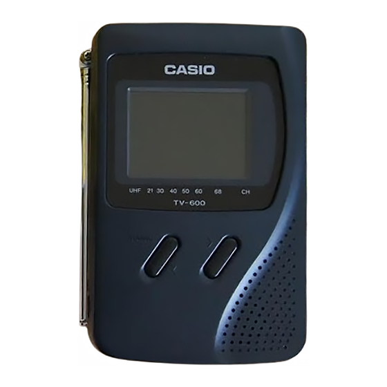 Casio TV-600B Manuals