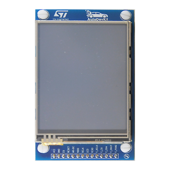 ST AEK-LCD-DT028V1 Getting Started