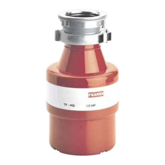 Franke TF LO Waste Disposer Manuals